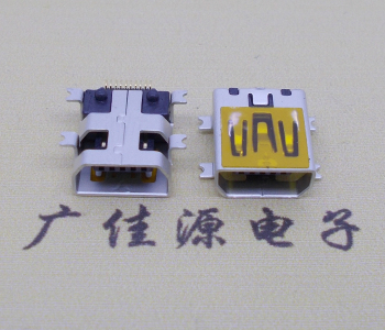 泉州迷你USB插座,MiNiUSB母座,10P/全贴片带固定柱母头