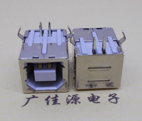 泉州USB BF90度母座 打印机接口 卧式插板DIP白胶