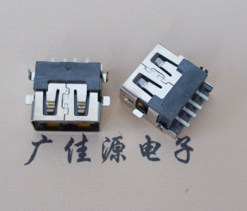泉州 USB母座 贴片沉板3.5/4.9 直口/卷口铜壳/铁壳