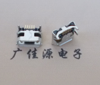 泉州Micro USB母座牛角间距7.2x6.6mm加长端子定位柱