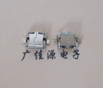 泉州Micro usb 插座 沉板0.7贴片 有卷边 无柱雾镍