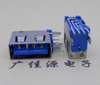 泉州USB 测插2.0母座 短体10.0MM 接口 蓝色胶芯