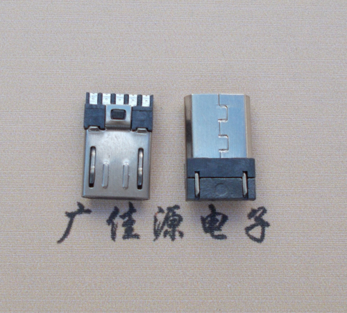 泉州Micro USB 公头焊线短体10.5mm胶芯3.0前五后五