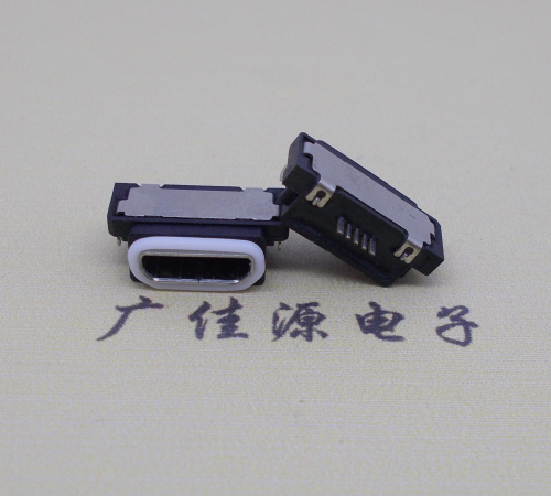 泉州micro usb5pin防水接口 沉板 0.8卧式防水母座