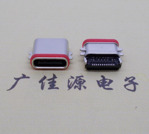 泉州usb 3.1type-c24p母座沉板1.0mm前插后贴防水