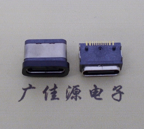 泉州type-c16p接口 板端卧式母座 IPX6防水等级 A5大电流