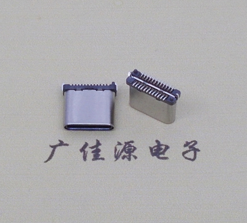 泉州USB TYPE-C接口短体24P公头立式贴板高度H=8.0mm 高速数据传输快充电款