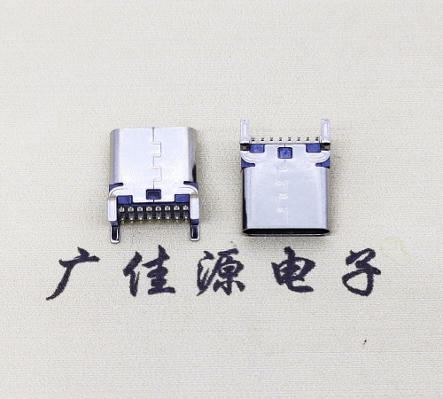 泉州USB 3.1TYPE-C16Pin立贴母头座子引脚接线正负级详解