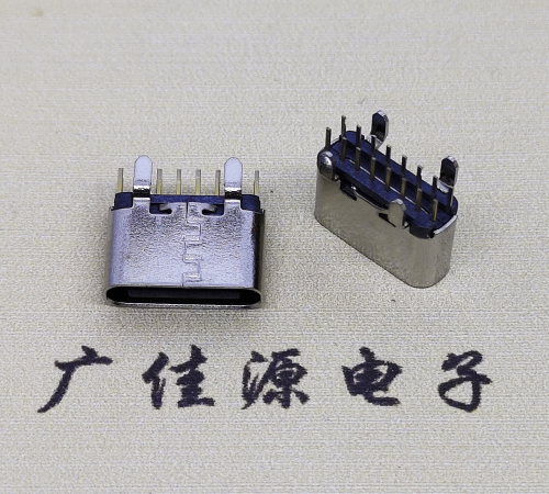 泉州USB 3.1TYPE C直插母座16Pin引脚图正负极规范