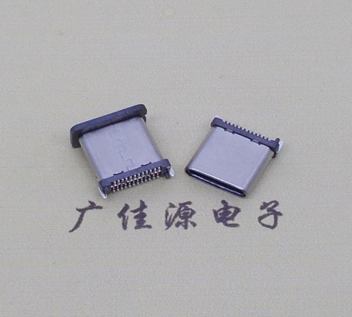 泉州USB TYPE-C接口短体24P公头立式贴板高度H=8.0mm 高速数据传输快充电款