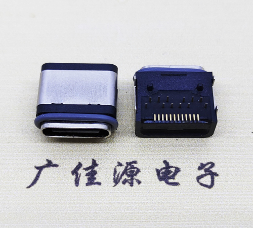 泉州USB3.1防水TYPE-C24P卧式母座四脚插带定位柱
